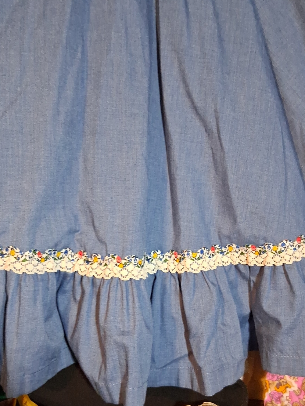 Vintage Blue Prairie Dress - Picture 6 of 7